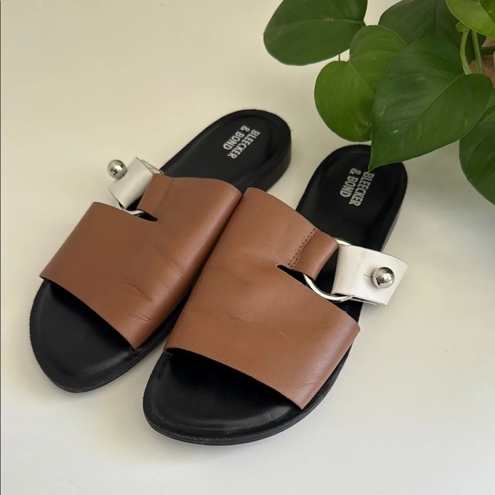 Bleecker & Bond Buckle Regina Sandal Anthropologie Leather Women's Size 8.5